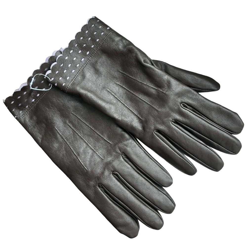 Centigrade 100% Leather Dark Brown Gloves